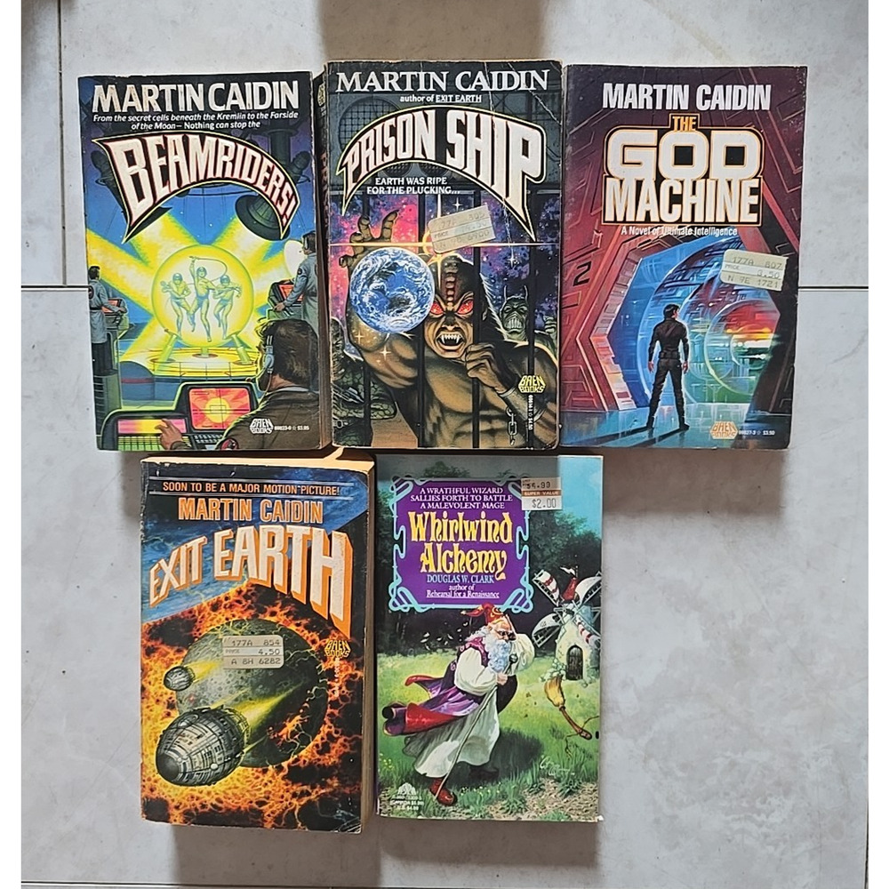 Lot of 5 Vintage Martin Caidin Space Fantasy Science‎ Fiction Paperback Books